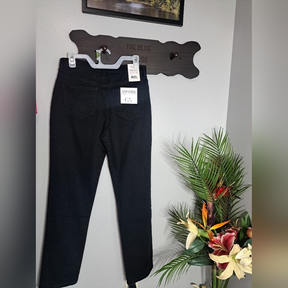 Gloria Vanderbilt Amanda Slimming Black Jean Pant Sz 6 New - Picture 6 of 6